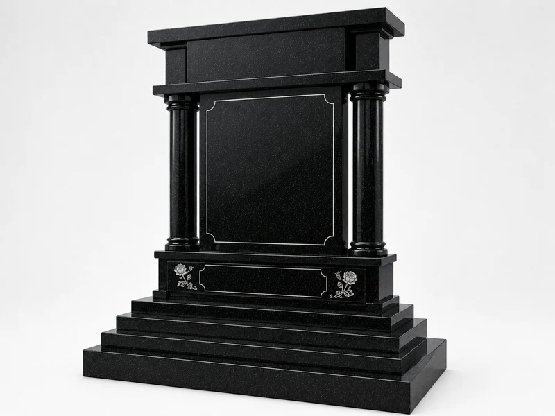 Rustenburg Black granite tombstone from Queen Funeral Holding